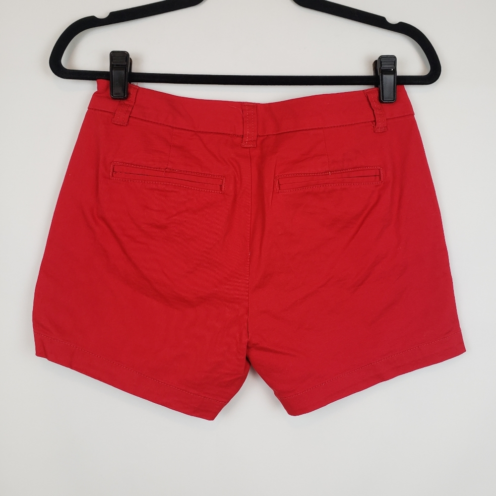 Maison Jules Women's red shorts chino NWT sz 0 - Picture 2 of 4